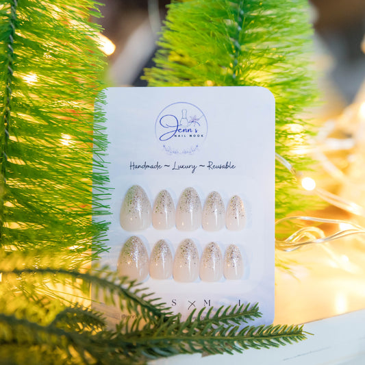 Frosted Glow – Pre-Designed Press-On Nail Set