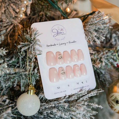 Pink Frost – Pre-Designed Press-On Nail Set