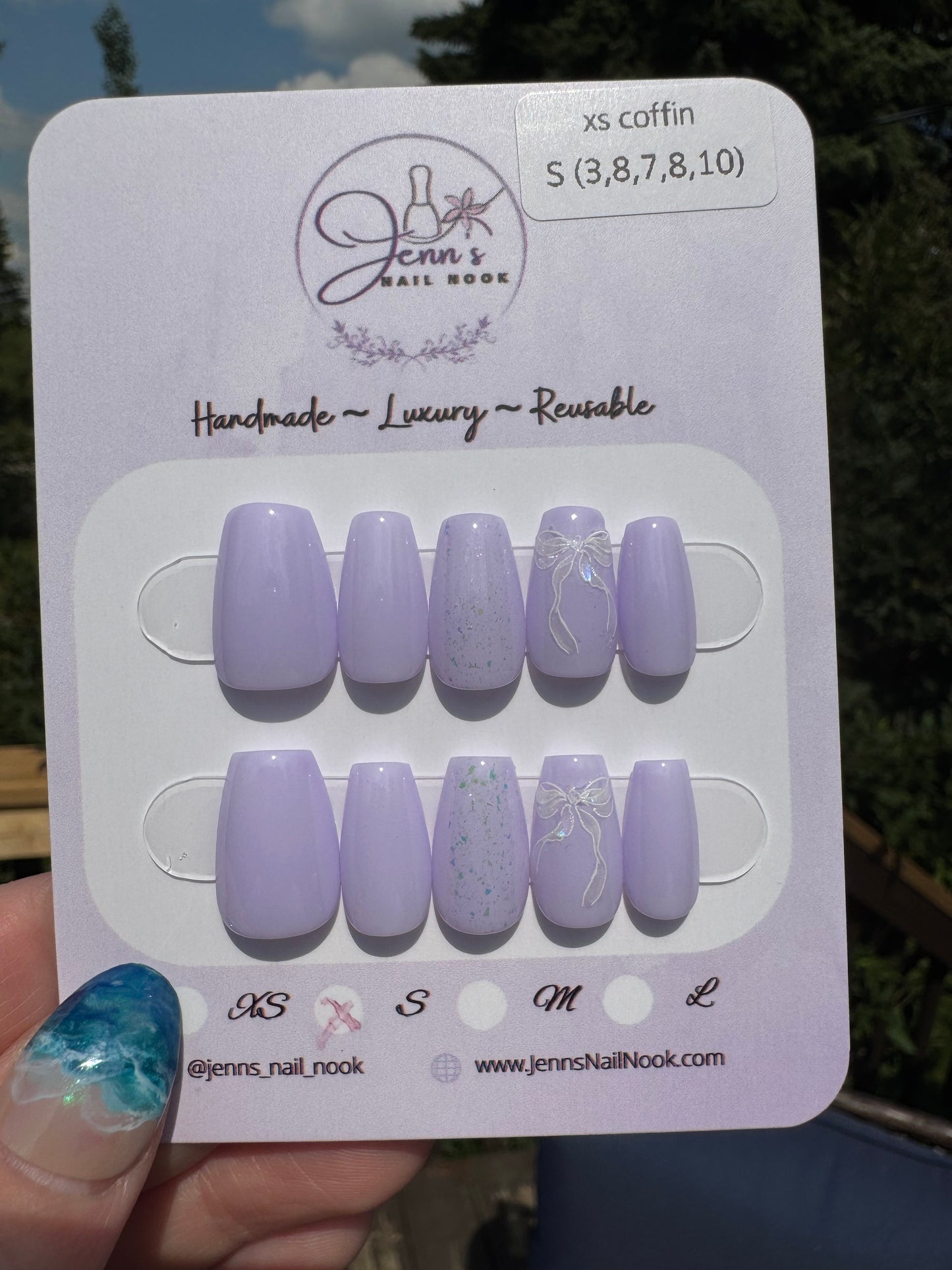 Lilac Whimsy - Pre-Designed Press-On Nail Set