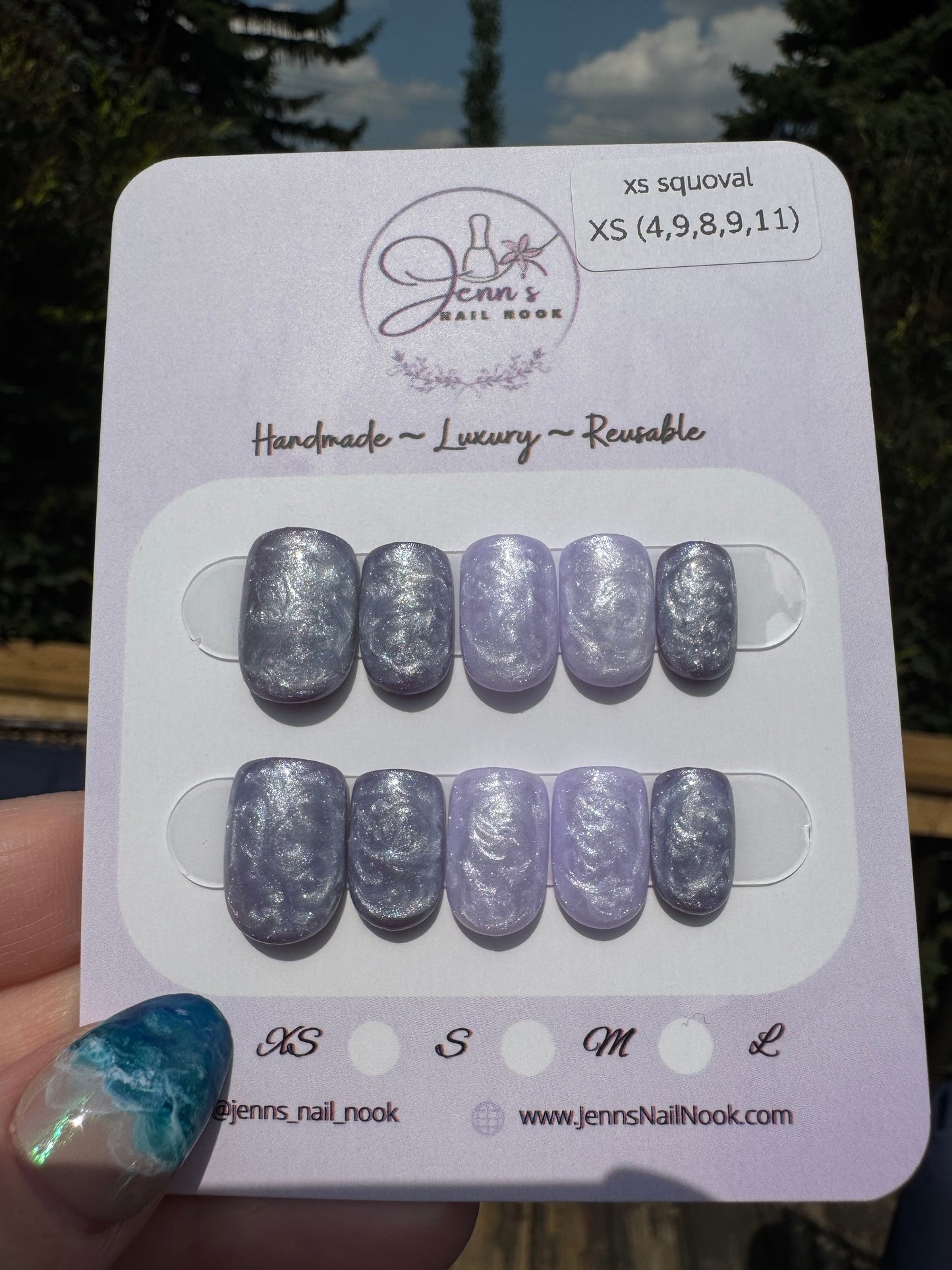 Lavender Mirage – Pre-Designed Press-On Nail Set