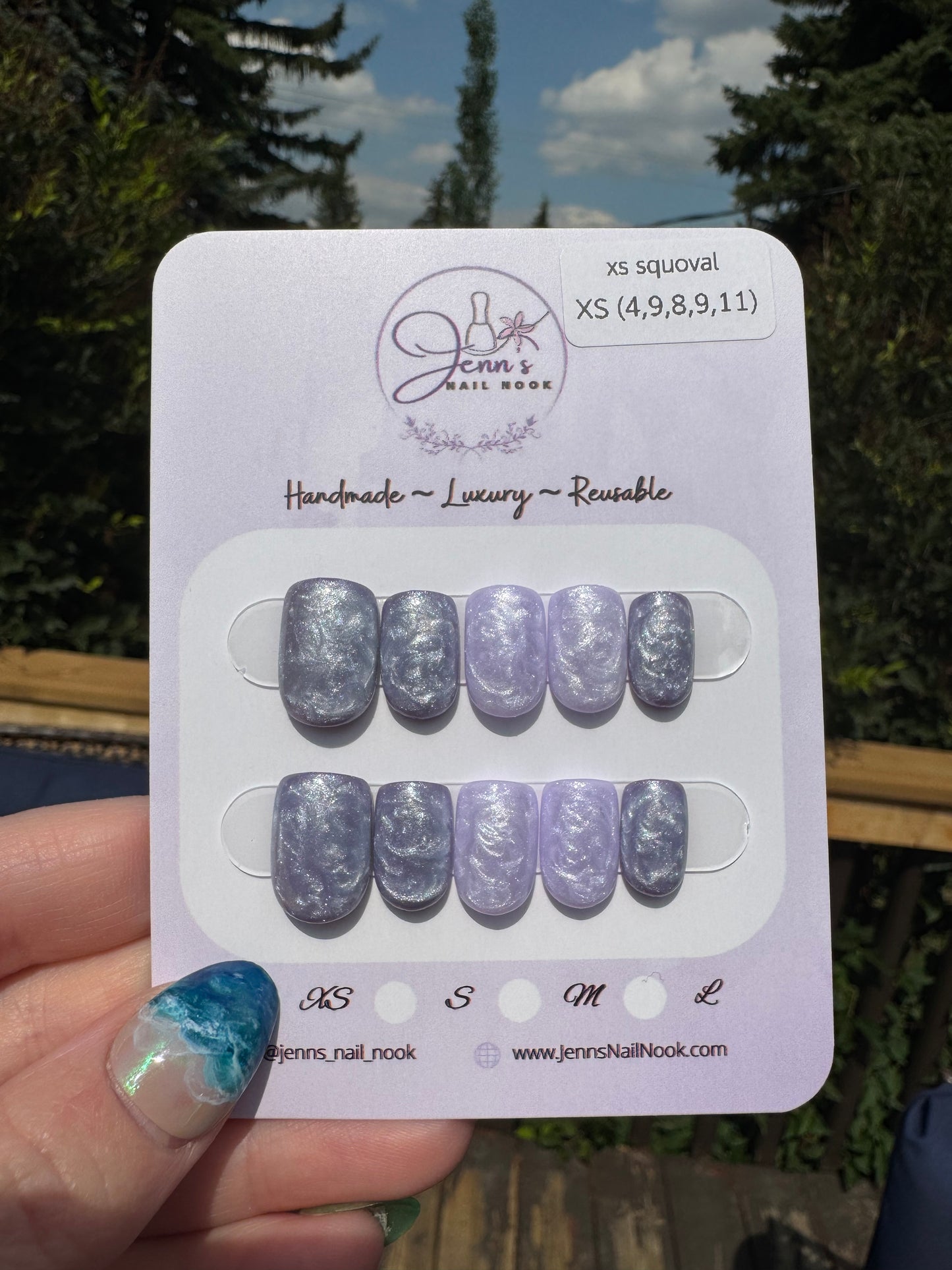 Lavender Mirage – Pre-Designed Press-On Nail Set