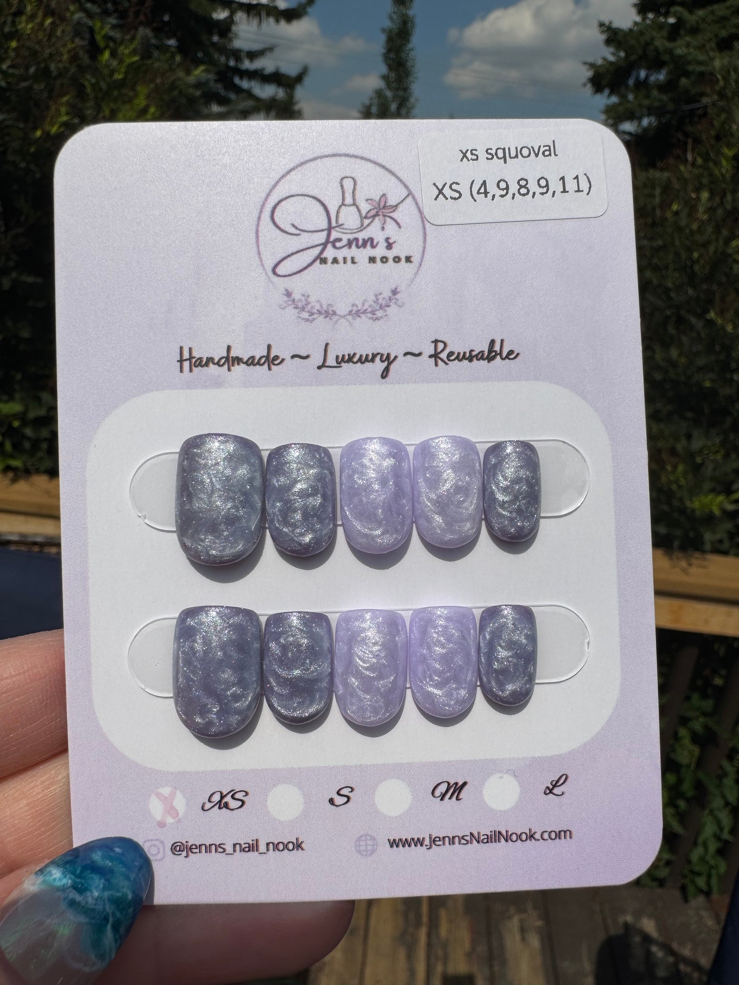 Lavender Mirage – Pre-Designed Press-On Nail Set