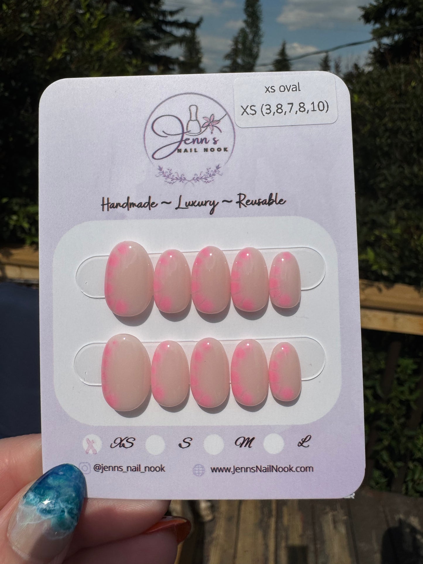 Sunset Bloom – Pre-Designed Press-On Nail Set