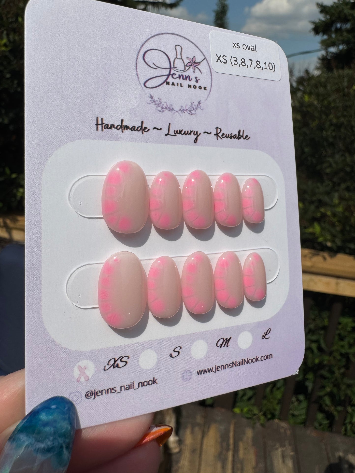 Sunset Bloom – Pre-Designed Press-On Nail Set