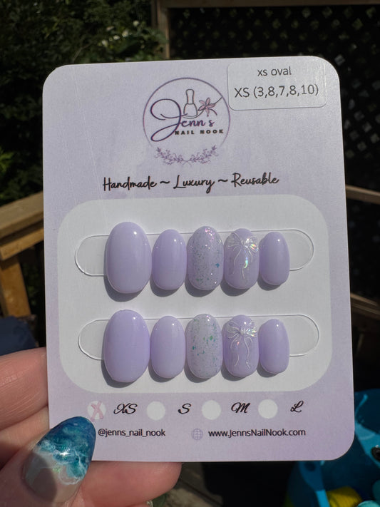 Lilac Whimsy - Pre-Designed Press-On Nail Set